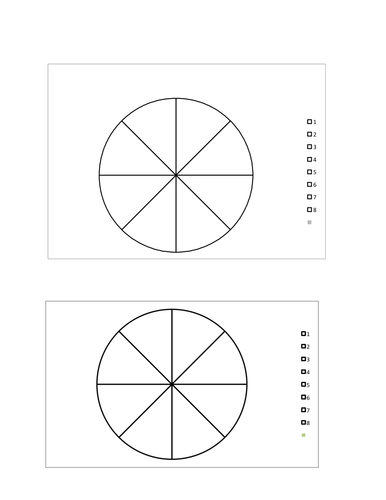 Pie Chart blanks | Teaching Resources