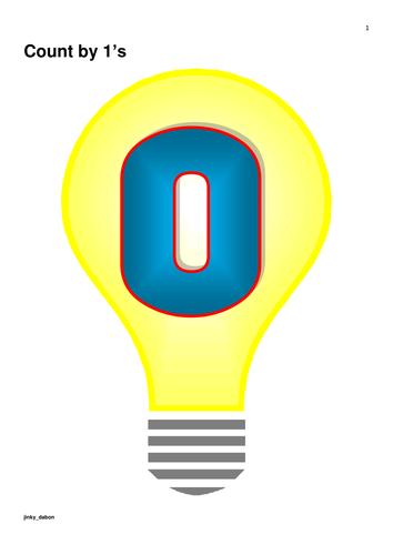 Counting by 1s on Light Bulb