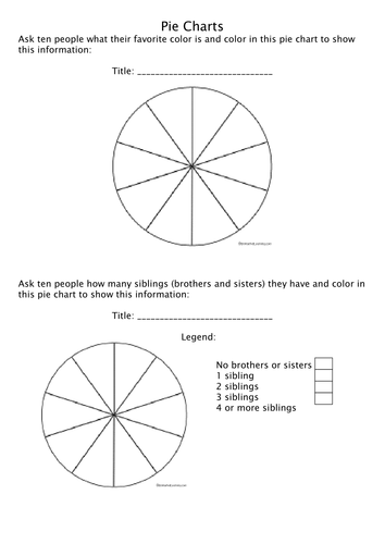 Pie Charts Activity by miserybabe | Teaching Resources