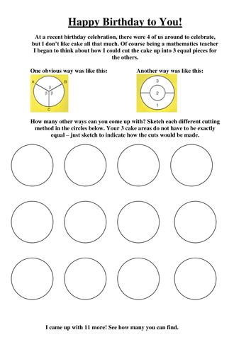 Happy Birthday To You - cutting up a cake.