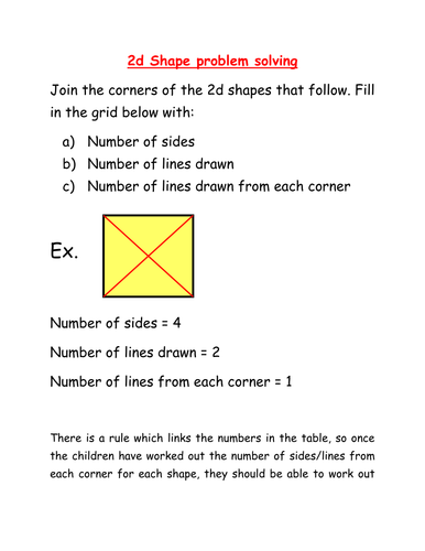 2d shape problem solving ks2
