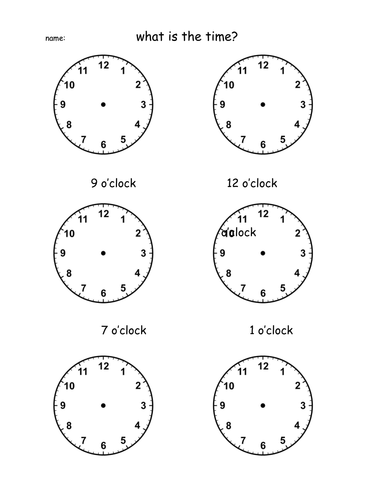 What is the time? | Teaching Resources