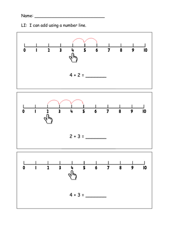 subtraction-worksheets-number-line