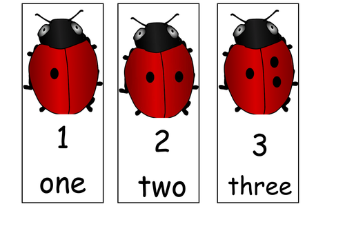 cards flash printable number 0-20 free Ladybird written 20; number dots; & by 0 number Cards