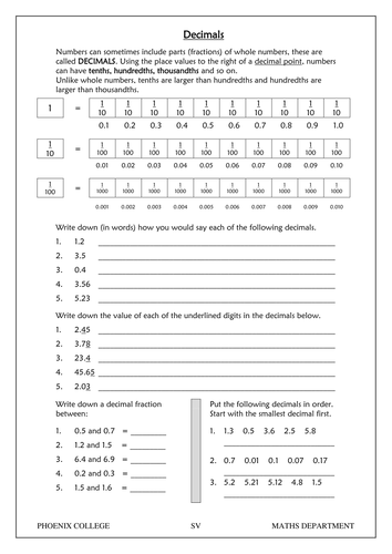 Decimals