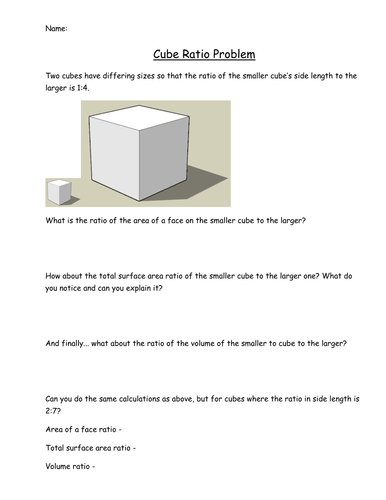 Ratio - Cube Problem