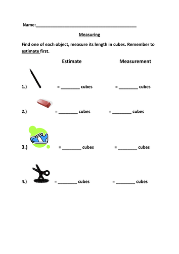 Simple measuring length worksheet by littleprettythings - Teaching