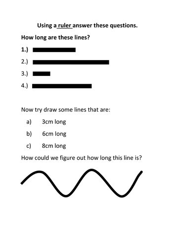 Using a Ruler Measure in Centimeters