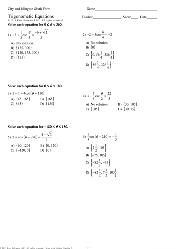 Trigonometry | Teaching Resources