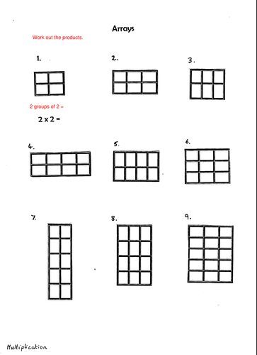 Math Center Arrays by rachieod - UK Teaching Resources - TES