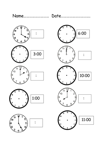 digital and analog clocks teaching resources