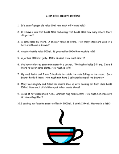 Metric System Story Problems