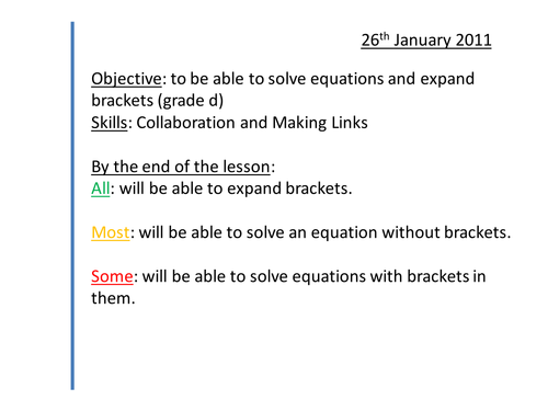 Equations with Brackets