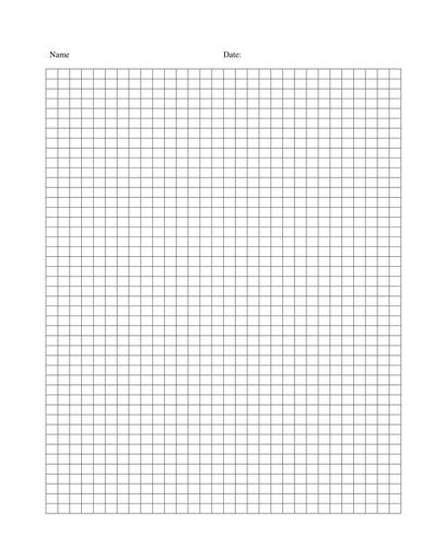 Blank Graph Paper | Teaching Resources