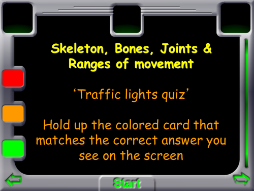 Traffic Lights - A quiz for Muscles and Bones