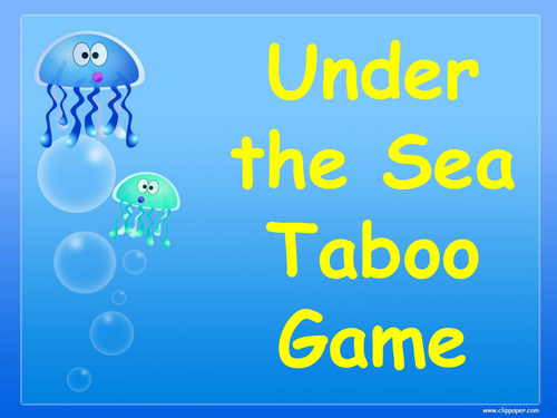 Using Describing Words - Under the Sea Taboo game