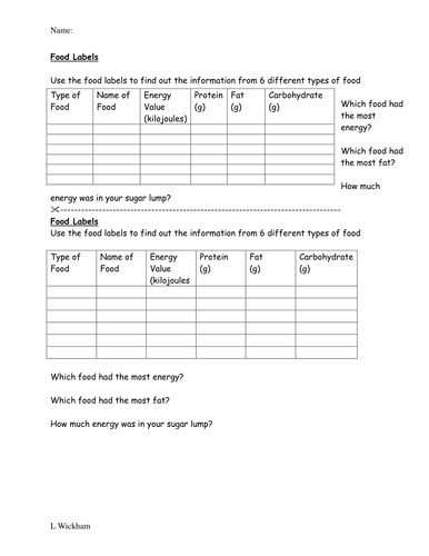 Energy Transfer Worksheet by missmunchie - Teaching Resources - TES