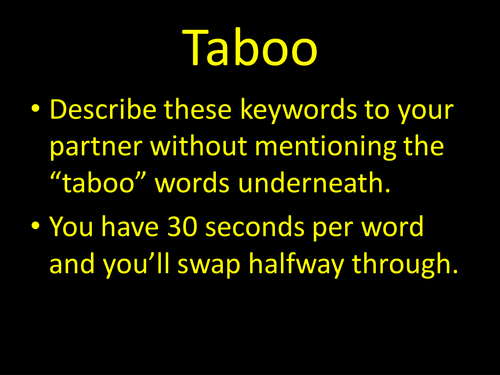 Acid and Base Taboo