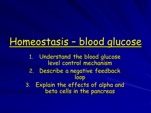Blood Glucose Control Homeostasis by - UK Teaching Resources - TES