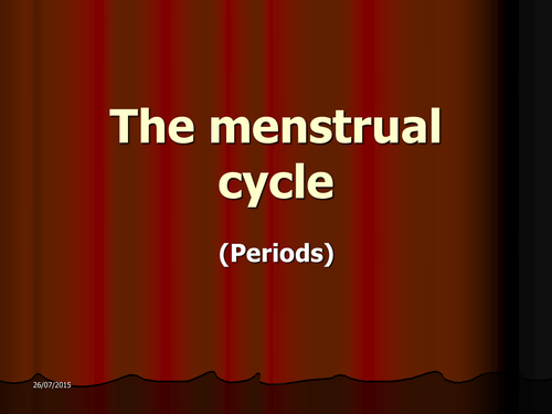 Menstrual Cycle PPT | Teaching Resources