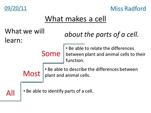 Animal & Plant cell structure