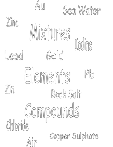 Color elements; mixtures and compounds