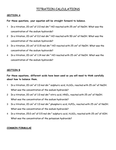 Printables Titration Calculations Worksheet titration calculations by salreid teaching resources tes