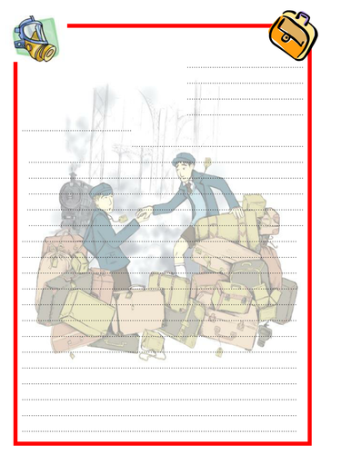 World war 2 themed writing paper