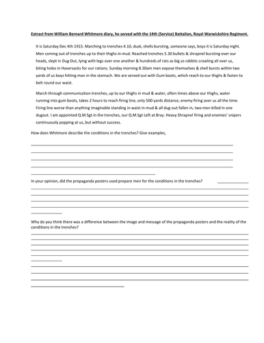 Trenches | Teaching Resources