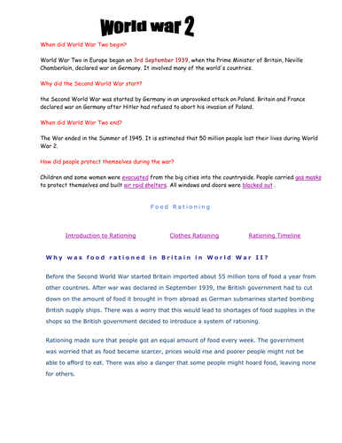 Rationing in world war 2