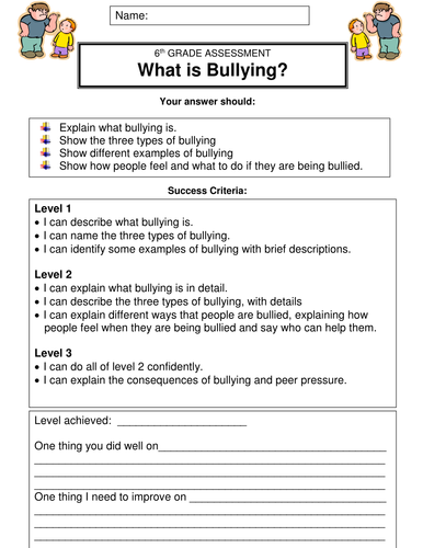 Bullying assessment | Teaching Resources