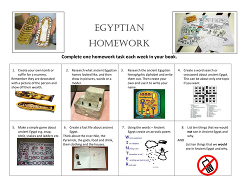 Homework activities | Teaching Resources