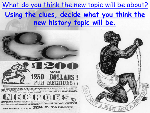 Slave Trade - Introduction To Slavery Lesson