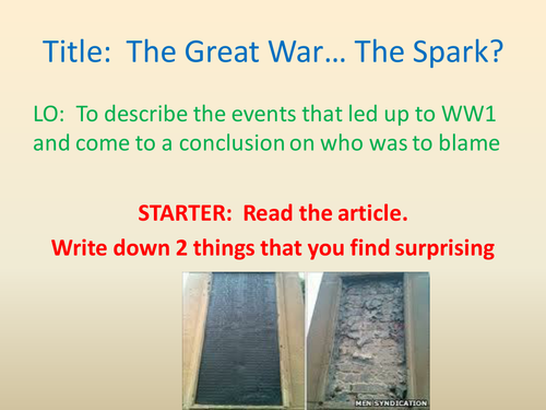WW1 Lesson PP – Western Front