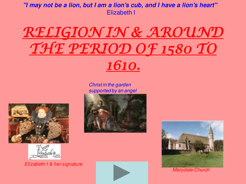 Full lesson PP on Religion in Renaissance period