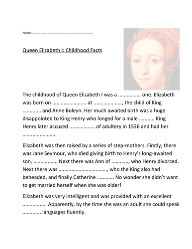 Elizabeth 1 – Gathering Info From Sources