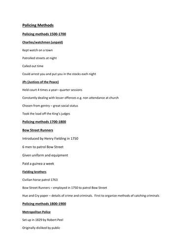 Terms Glossary For Crime and Punishment in the UK