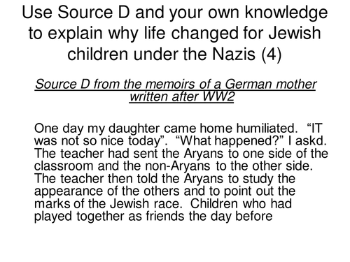 10 Minute History Starter – Jewish Children