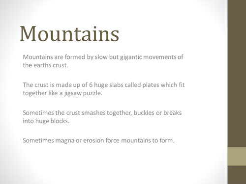 Mountains - How mountains are formed