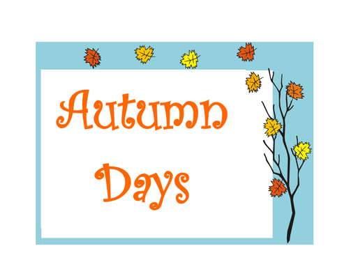 Autumn Days display header