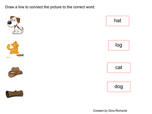 Matching the Picture to the Word | Teaching Resources