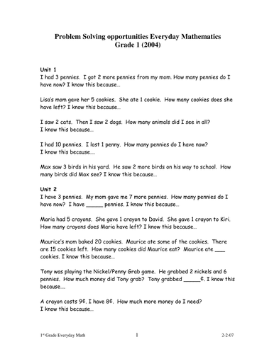 First Grade Mental Math | Teaching Resources