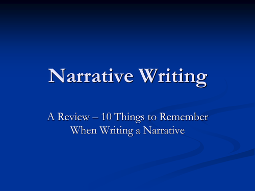 Narrative Writing | Teaching Resources