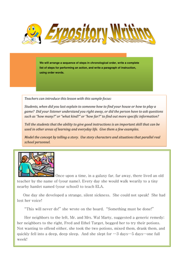 Expository Writing Teaching Resources