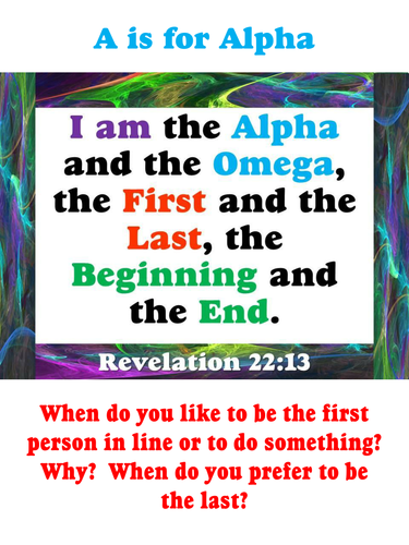 Jesus A to Z bulleting board & prompts