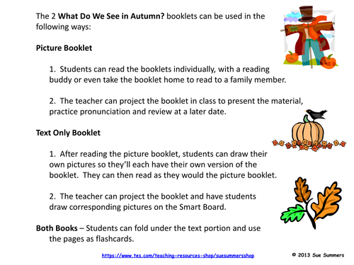 Autumn 2 Emergent Readers - What Do We See in Autumn?