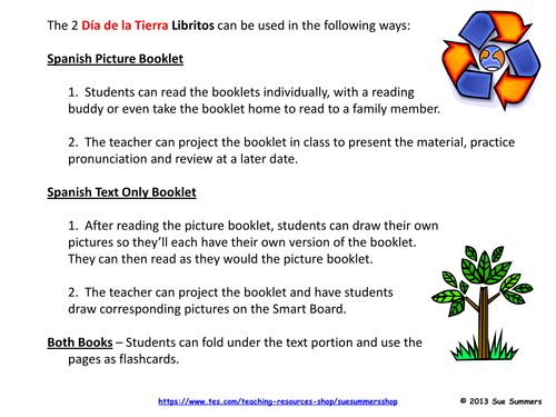 Earth Day in Spanish 2 Booklets - Dia de la Tierra