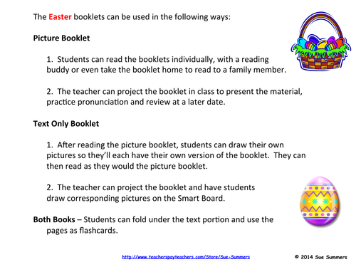 Easter Emergent Readers 2 Booklets - ENGLISH