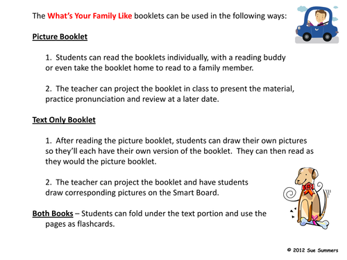 Family - What's Your Family Like 2 Emergent Readers
