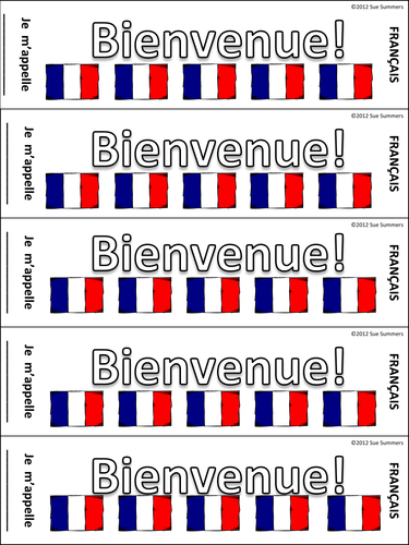 French Back to School Bienvenue Bookmark